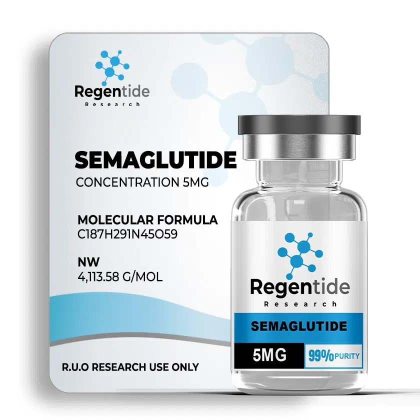 Semaglutide injection vial, promoting weight loss, blood sugar regulation, and metabolic health